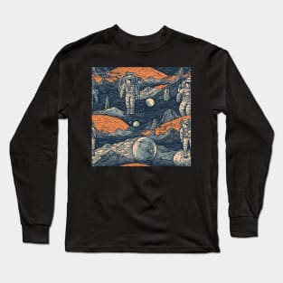 Astronaut Pattern Long Sleeve T-Shirt